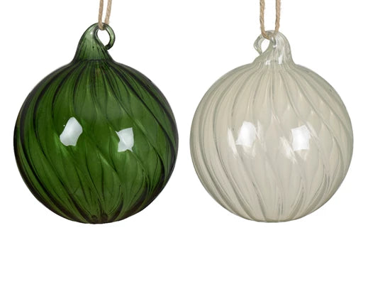 Glass Swirl Bauble