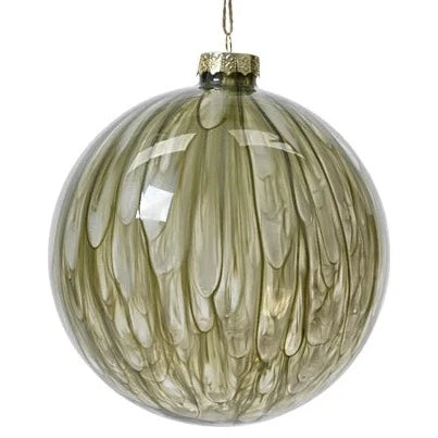 Rosemary Green Hand painted Glass Bauble