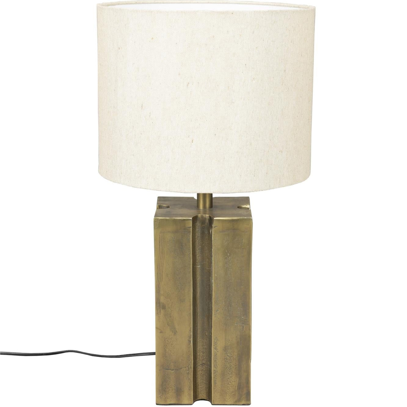 Block Brass Table Lamp