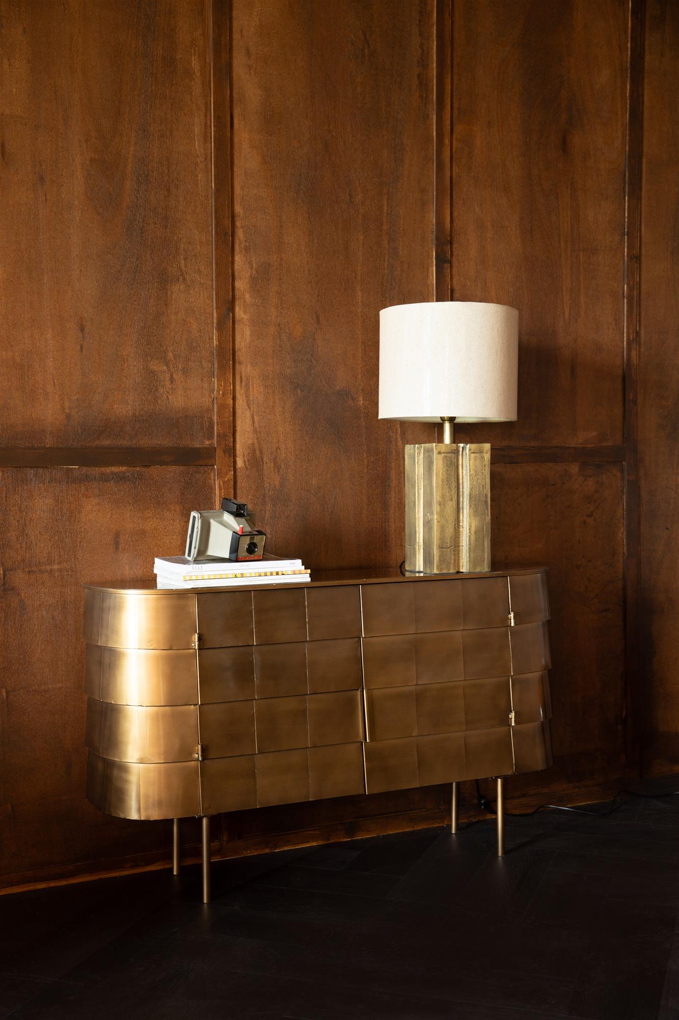 Block Brass Table Lamp