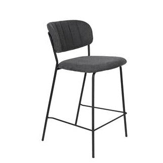 Counter Stool Jolien Black/Dark Grey