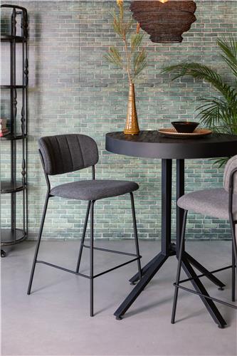 Counter Stool Jolien Black/Dark Grey