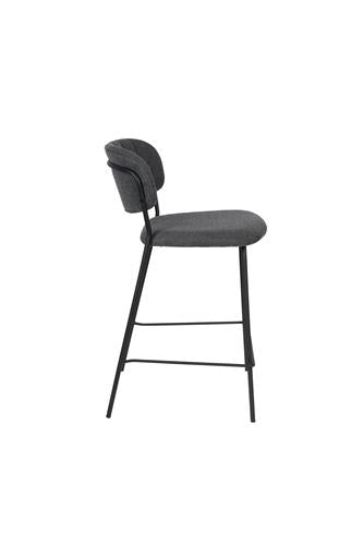 Counter Stool Jolien Black/Dark Grey