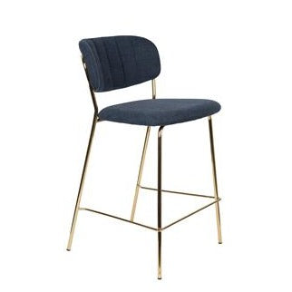 Counter Stool Jolien Gold/Dark Blue