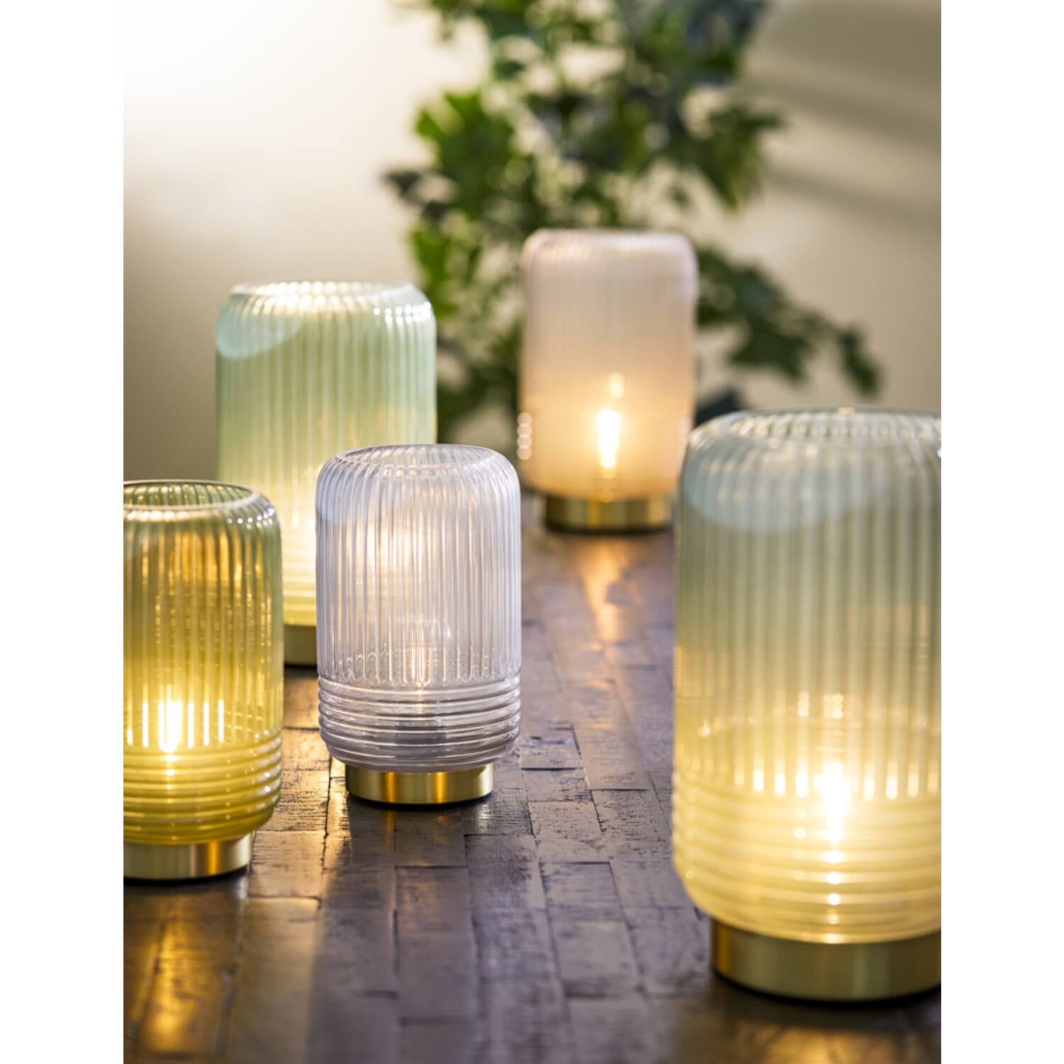 LED Table lamp Lipa glass warm grey