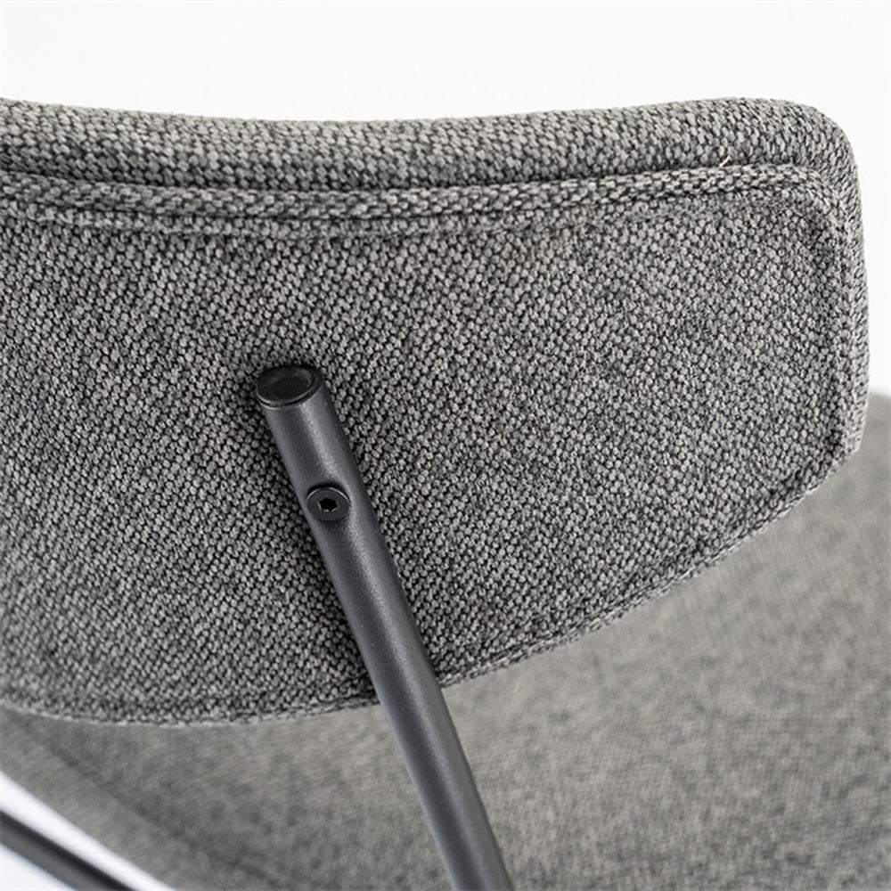 Curved Dark Grey Dining Chair