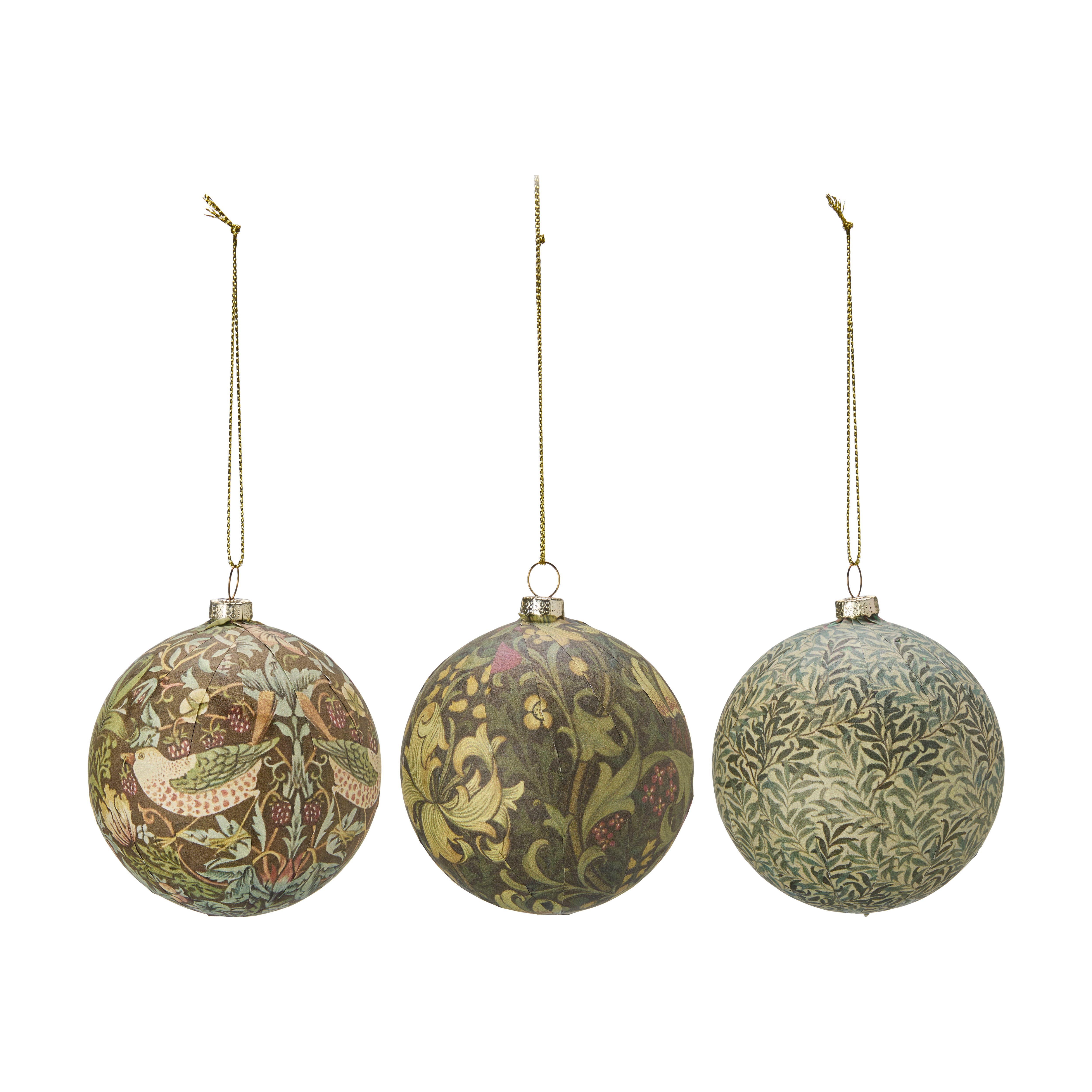 Green William Morris Baubles