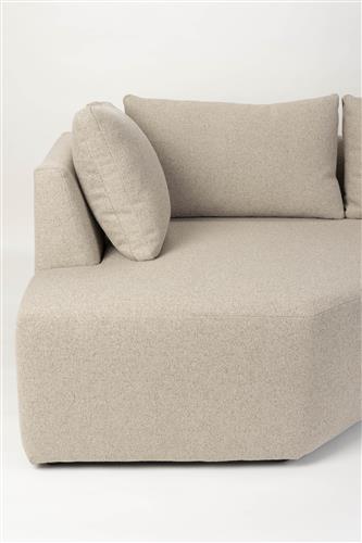 Celena Curved Sofa Cappuccino