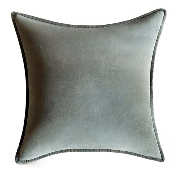 Stone Washed BLue Velvet Cushion