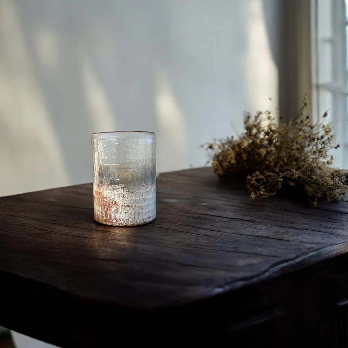 Small Hammered Candle Holder