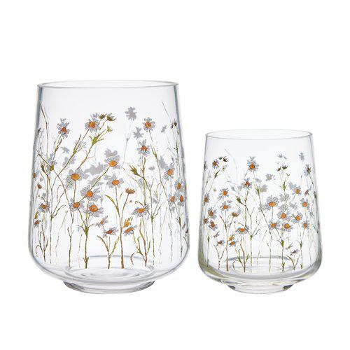 MANJA Candle Holder with Daisies