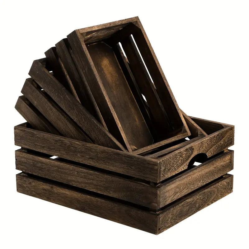 Dark Wood Crate