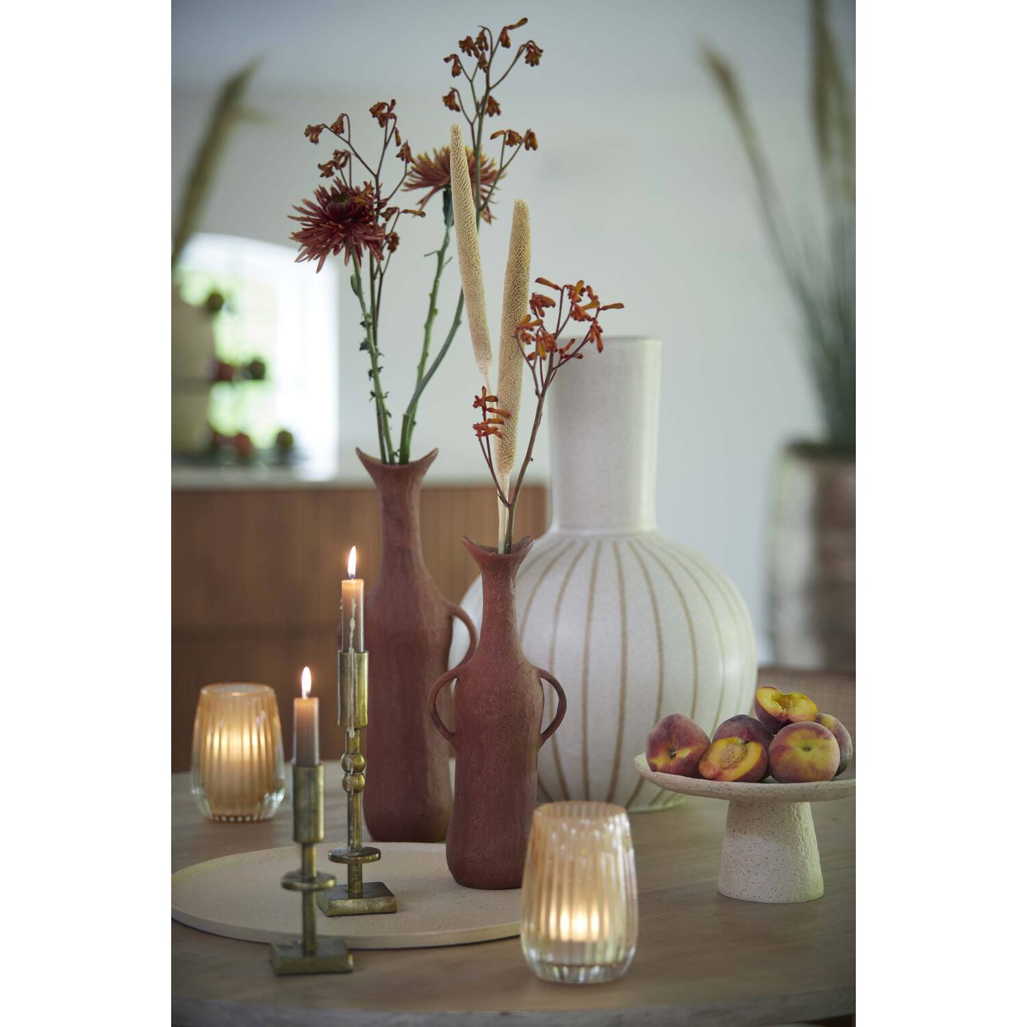 Kabira antique bronze candle stick