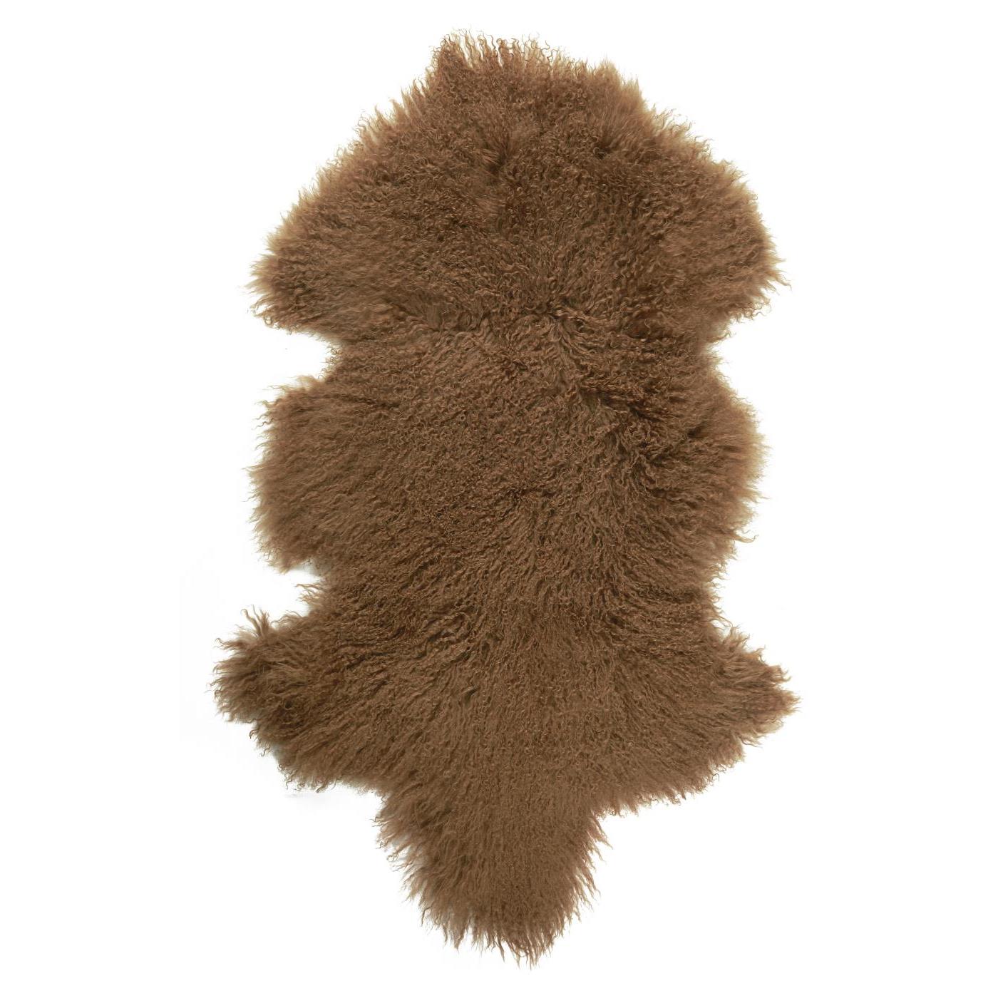 Tibetan lamb fur cognac
