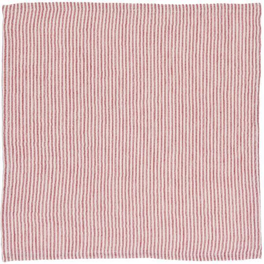Napkin double weaving Red & White