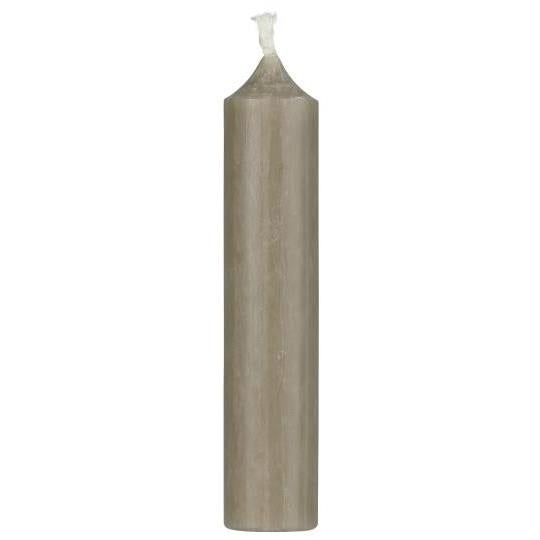 short dinner candle linen grey