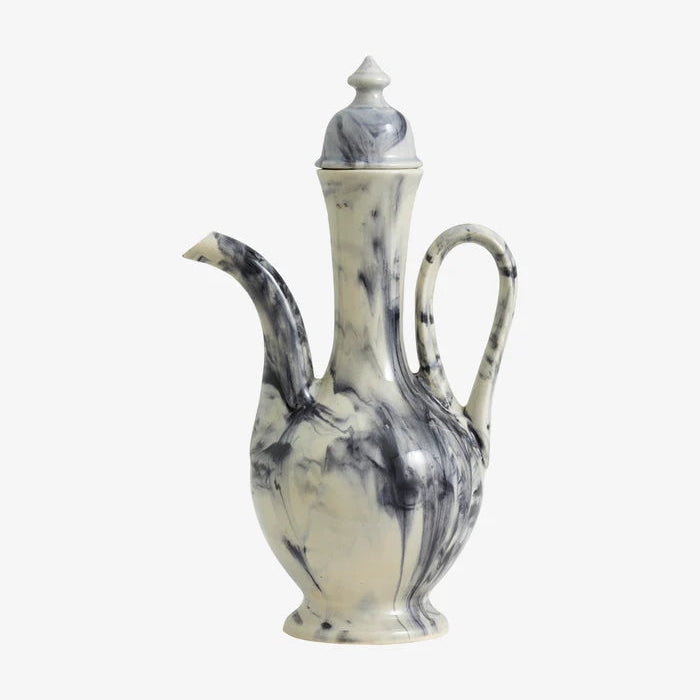 Stoneware Pitcher With Lid