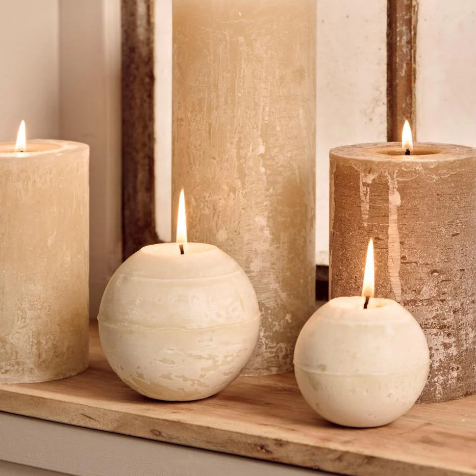 Ball Candle Rustic Fog