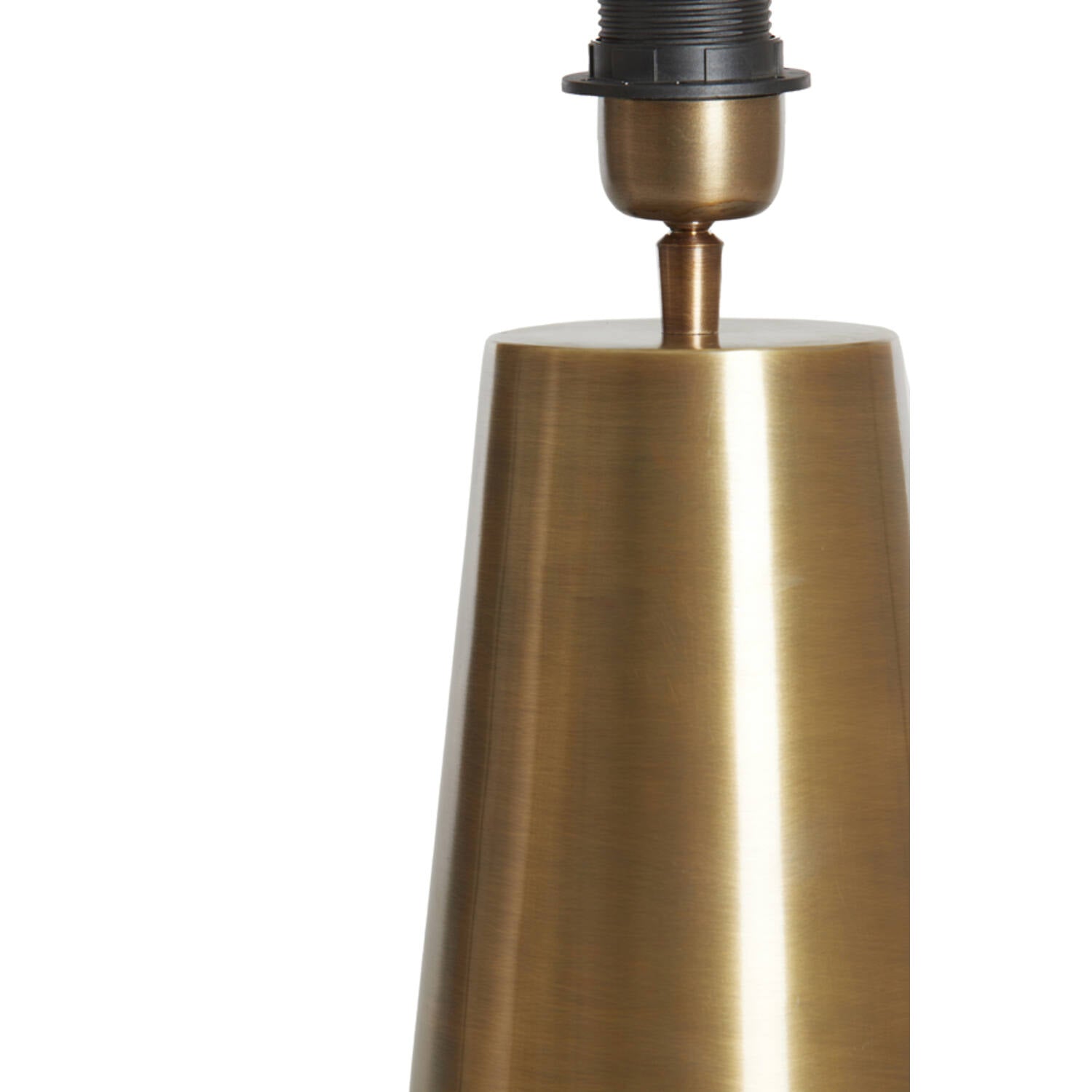 Antique Bronze Cone Lamp with scalloped shade