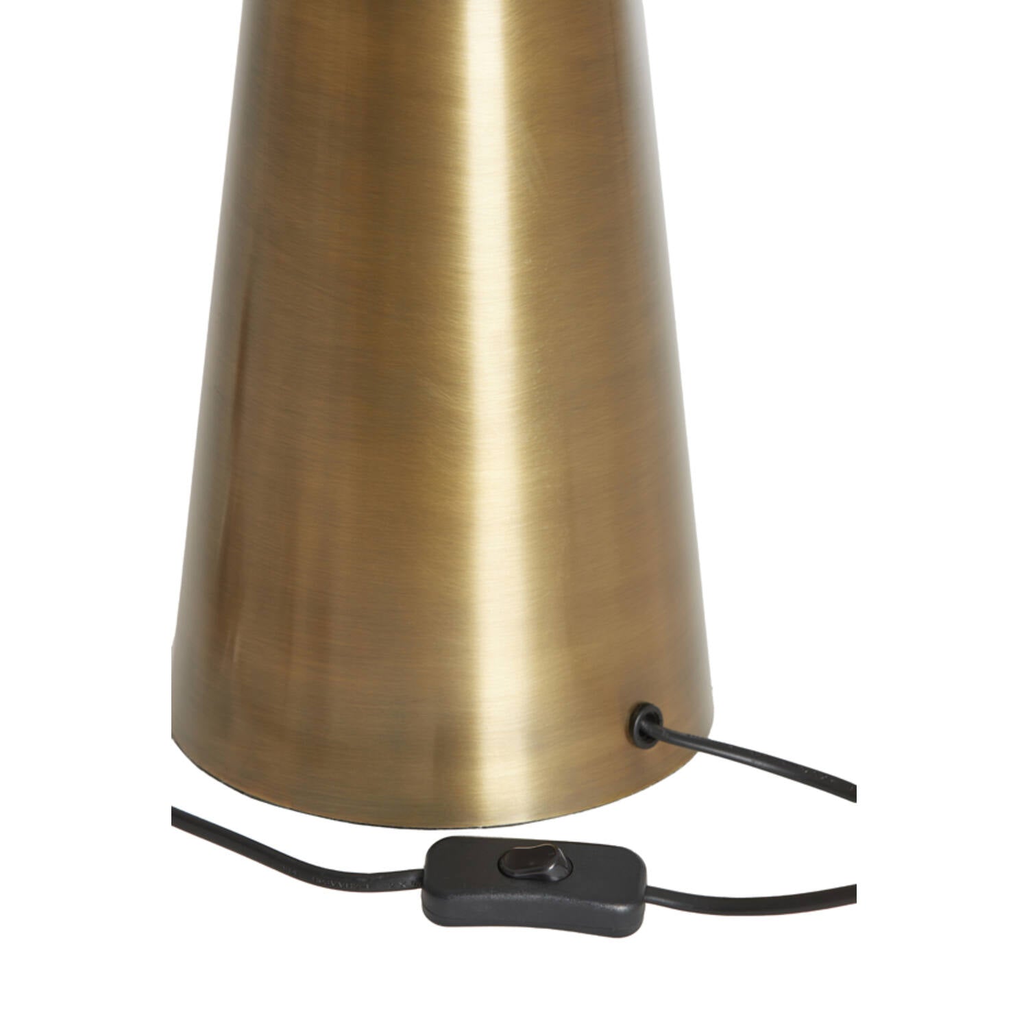 Antique Bronze Cone Lamp with scalloped shade