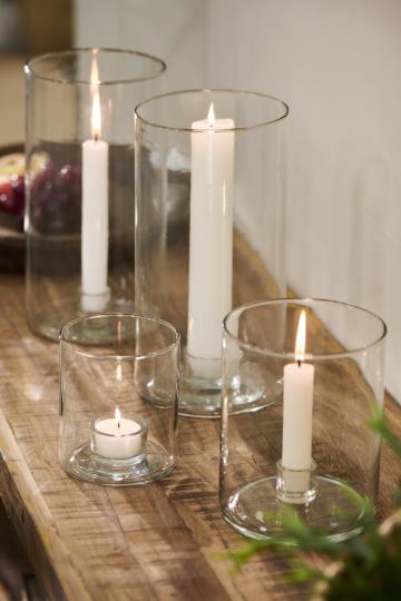 Glass Hurricane For Taper Candle