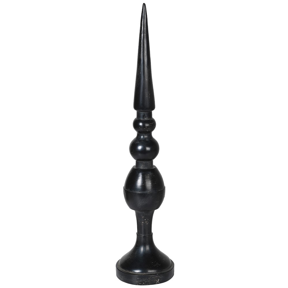 Tall Black Finial Ornament