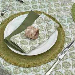 Carnation Napkins Olive