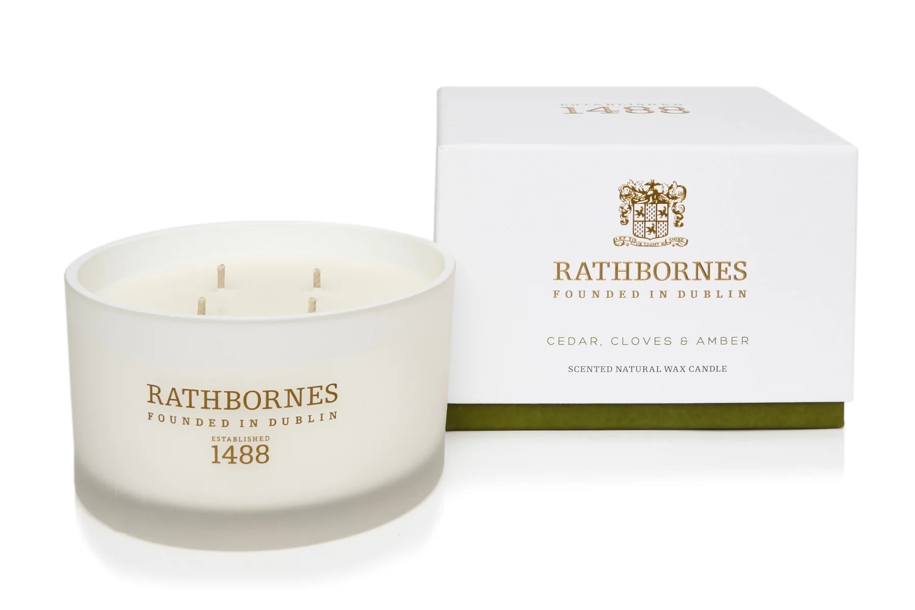 Rathbornes Luxury Candle - Cedar, Cloves & Ambergris