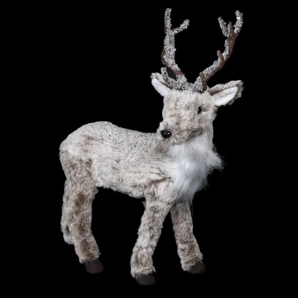 Small Faux Fur Standing Deer