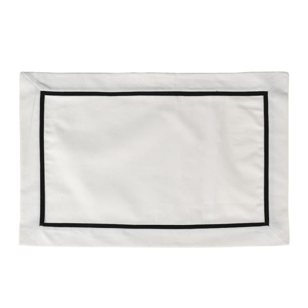 Black Border Cotton Placemats