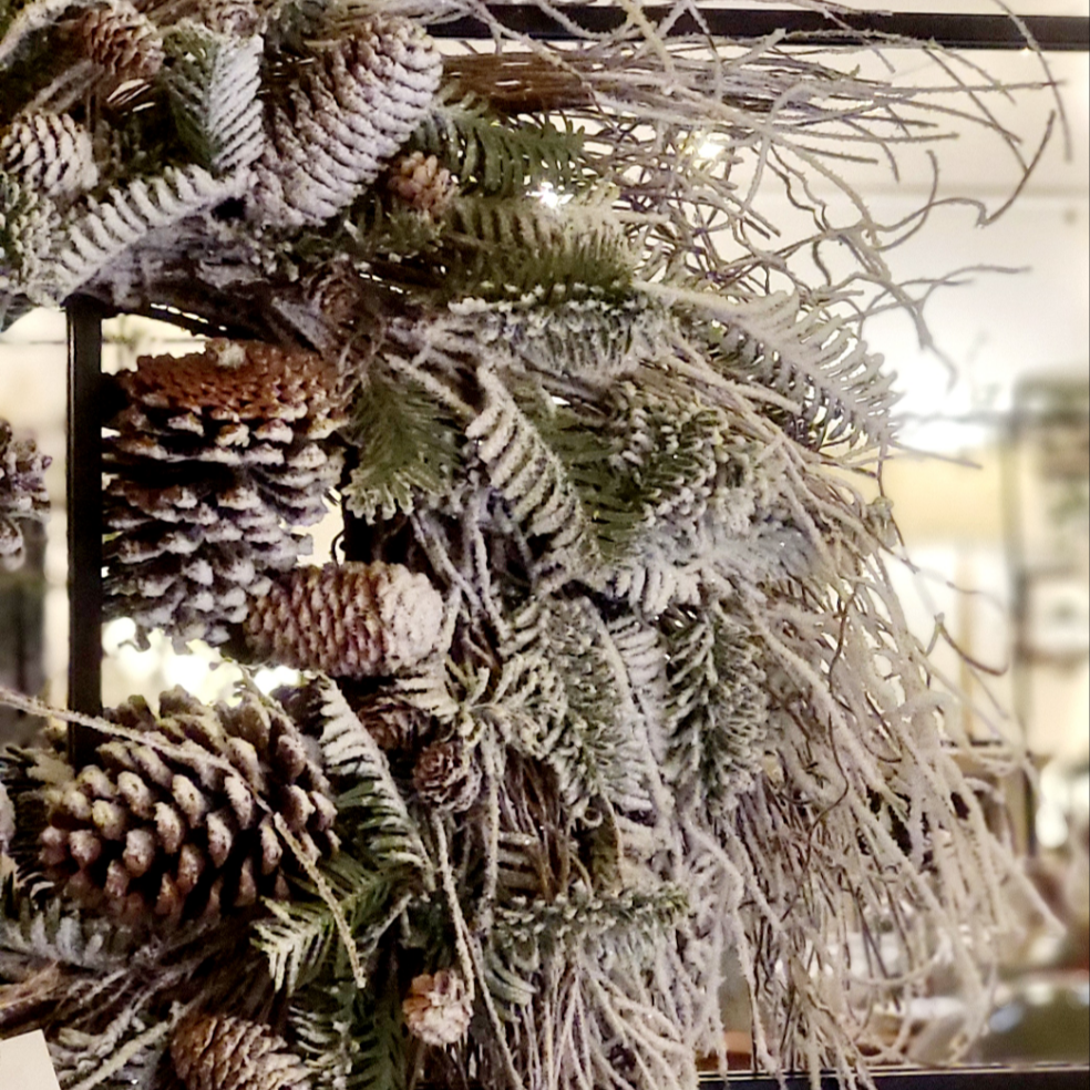 Frosted Pine Twig Wreath