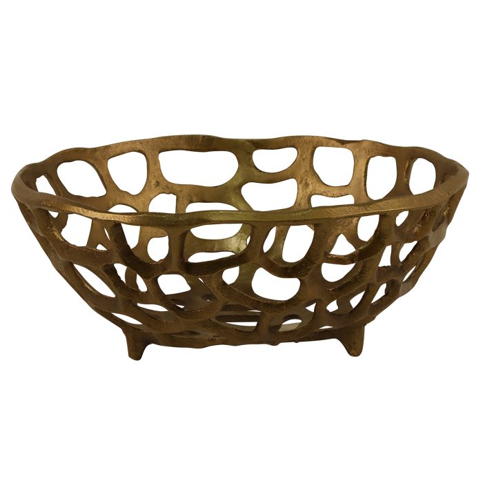 Antique Gold Fruit Bowl
