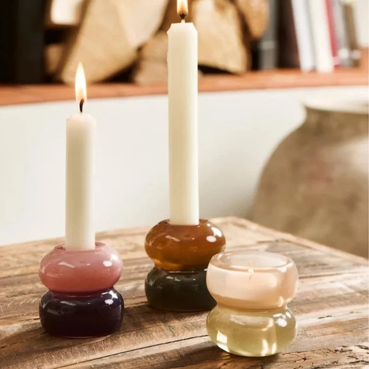 Glass Candle Holder 2 Way