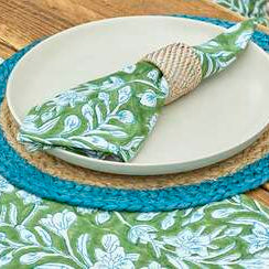Lily Block Print Napkin Apple