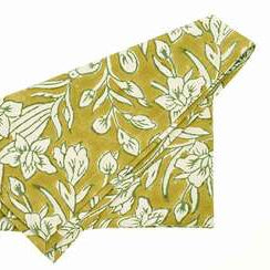 Lily Block Print Napkin Lemon