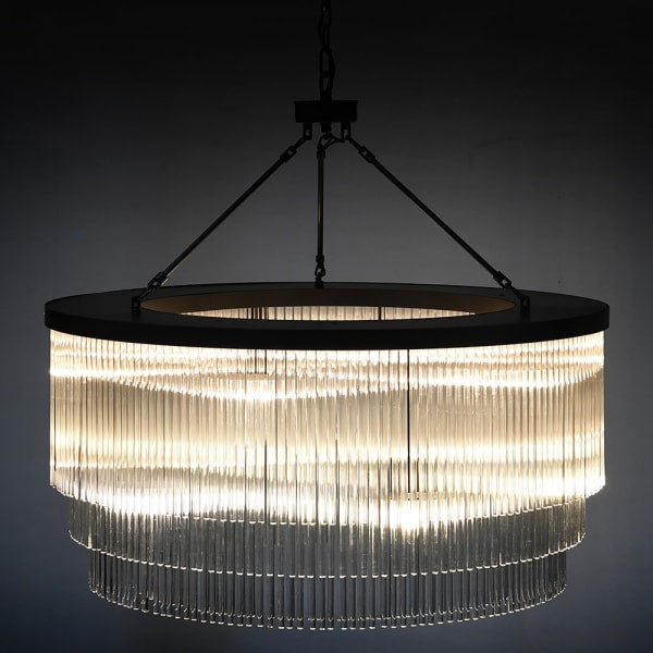 Glass Tiered Chandelier