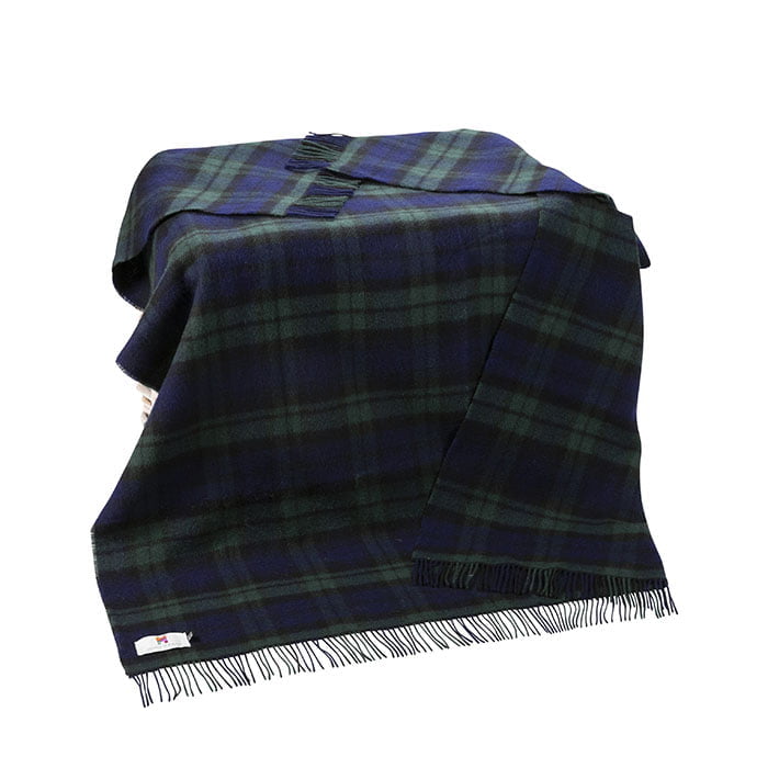 Large Irish Picnic Blanket Blackwatch Plaid