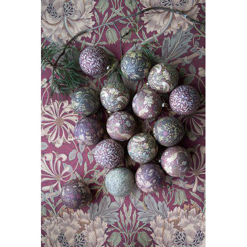 Burgandy William Morris Baubles