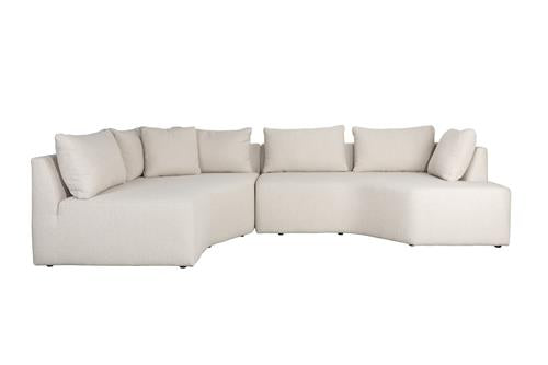 Celena Curved Sofa Sand