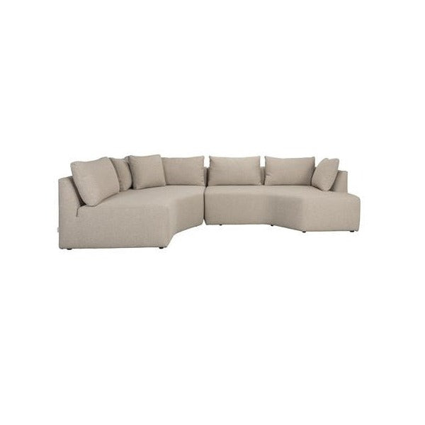 Celena Curved Sofa Cappuccino