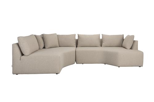 Celena Curved Sofa Cappuccino