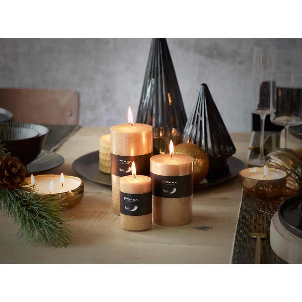 Champagne Pillar Candle - Large