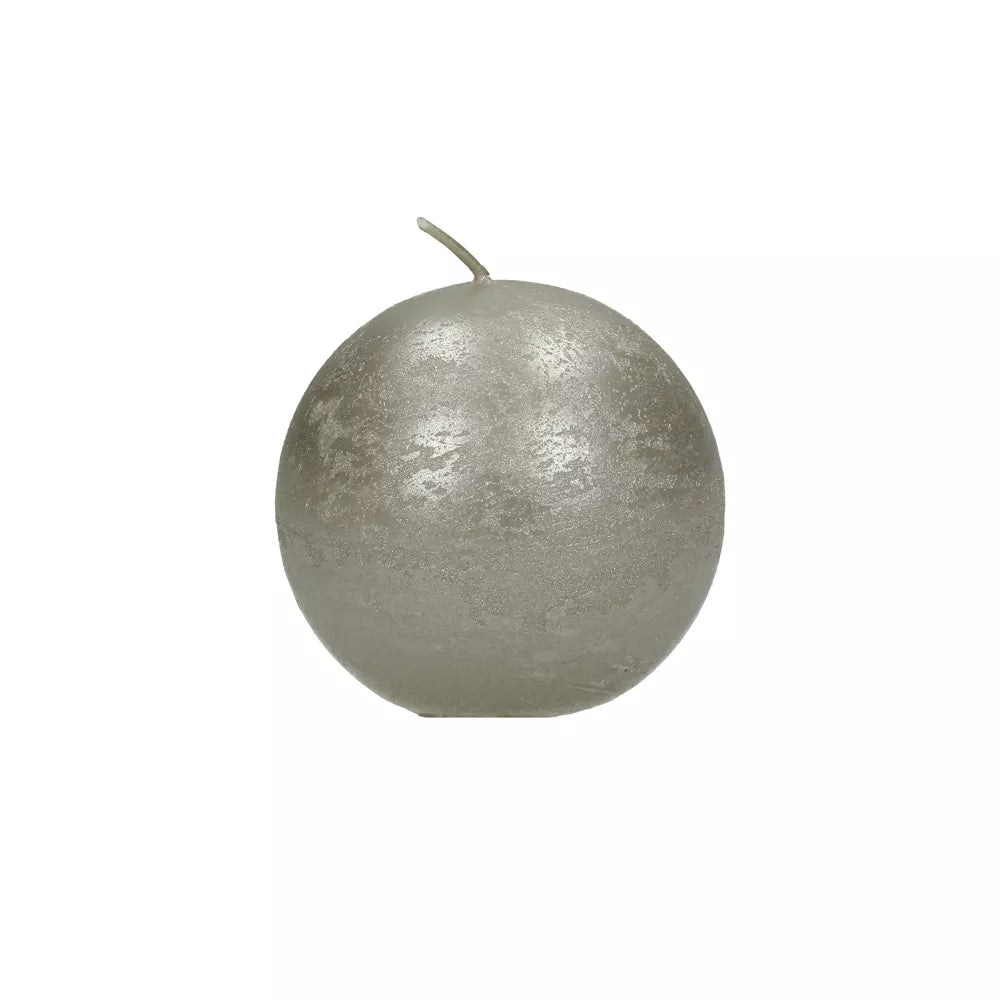 Silver Ball Candle - small