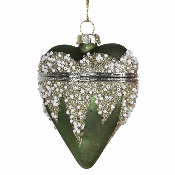 Sage Openable Heart Bauble