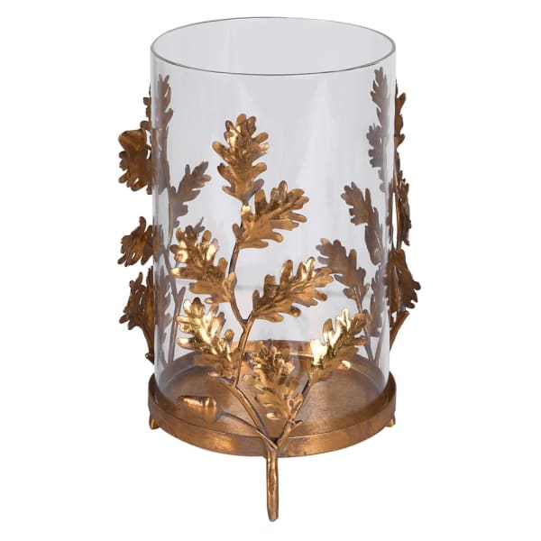 Gold Leaf Candle Holder
