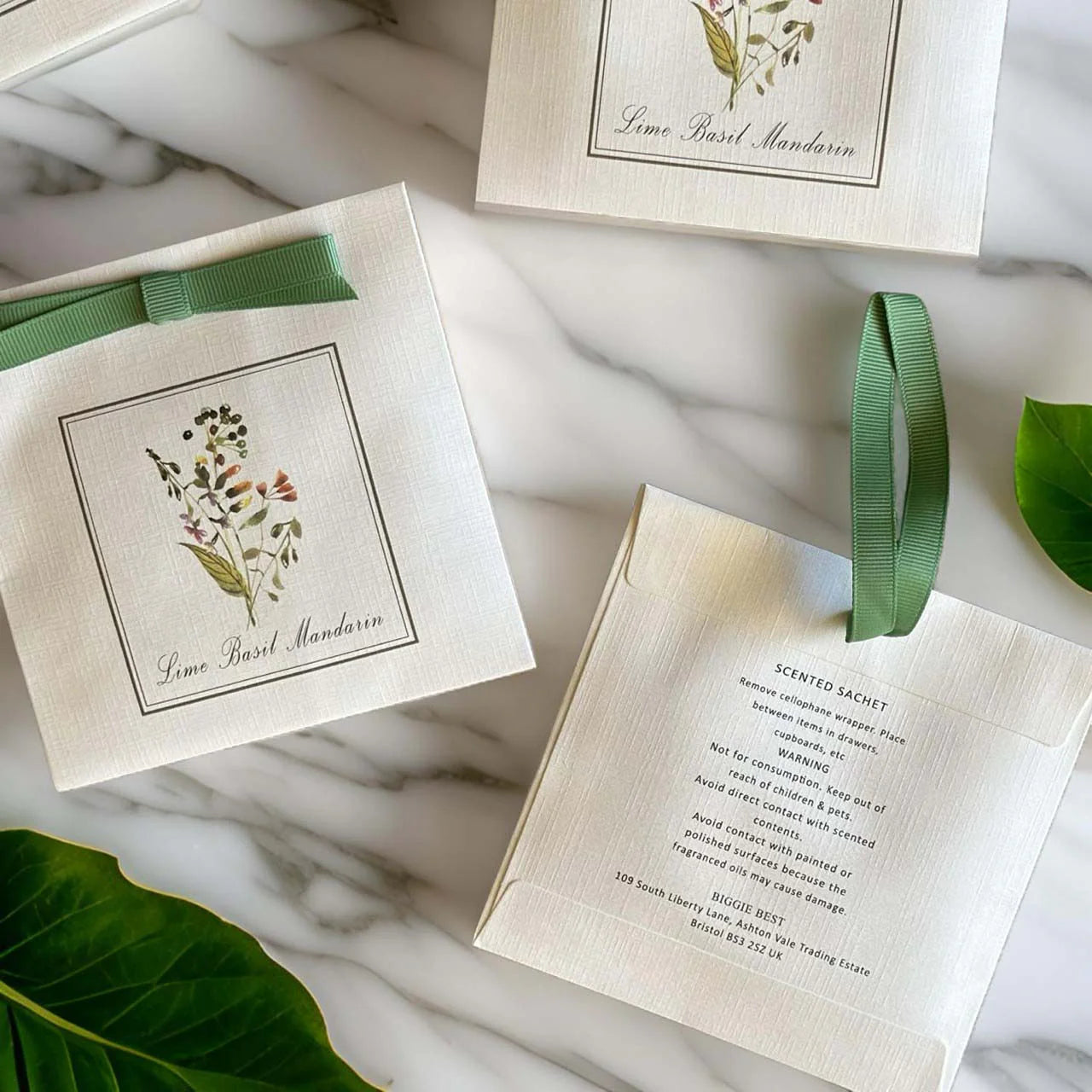 Scented Sachets Lime, Basil & Mandarin