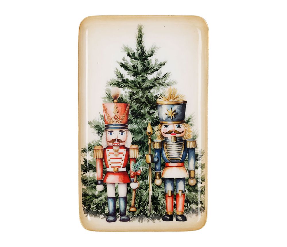 RED+GREEN NUTCRACKER TRAY