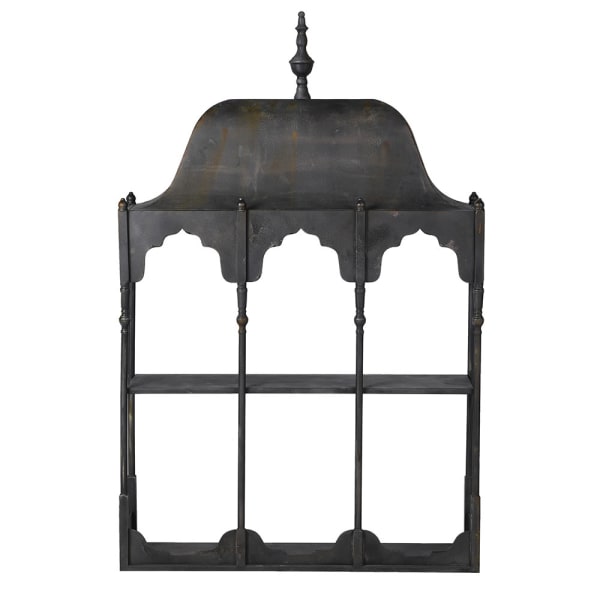 Decorative metal shelf
