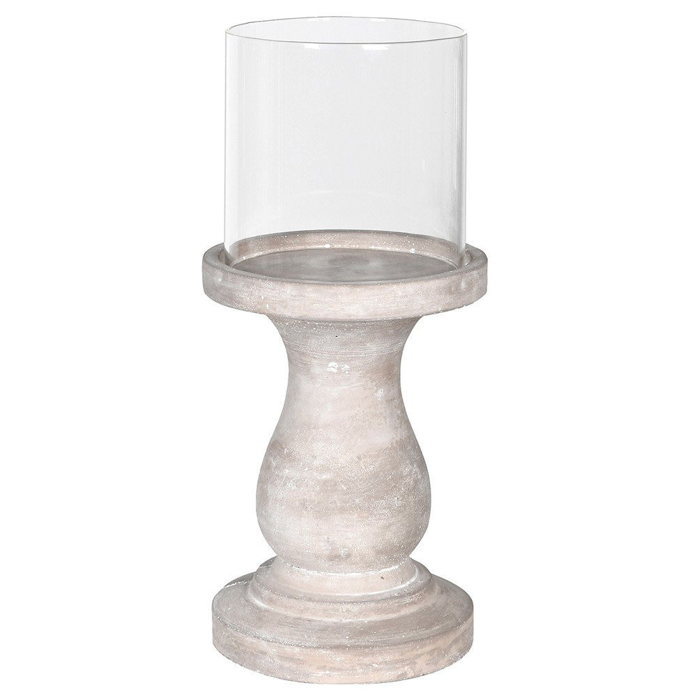 Tall Stone-Look  Candleholder