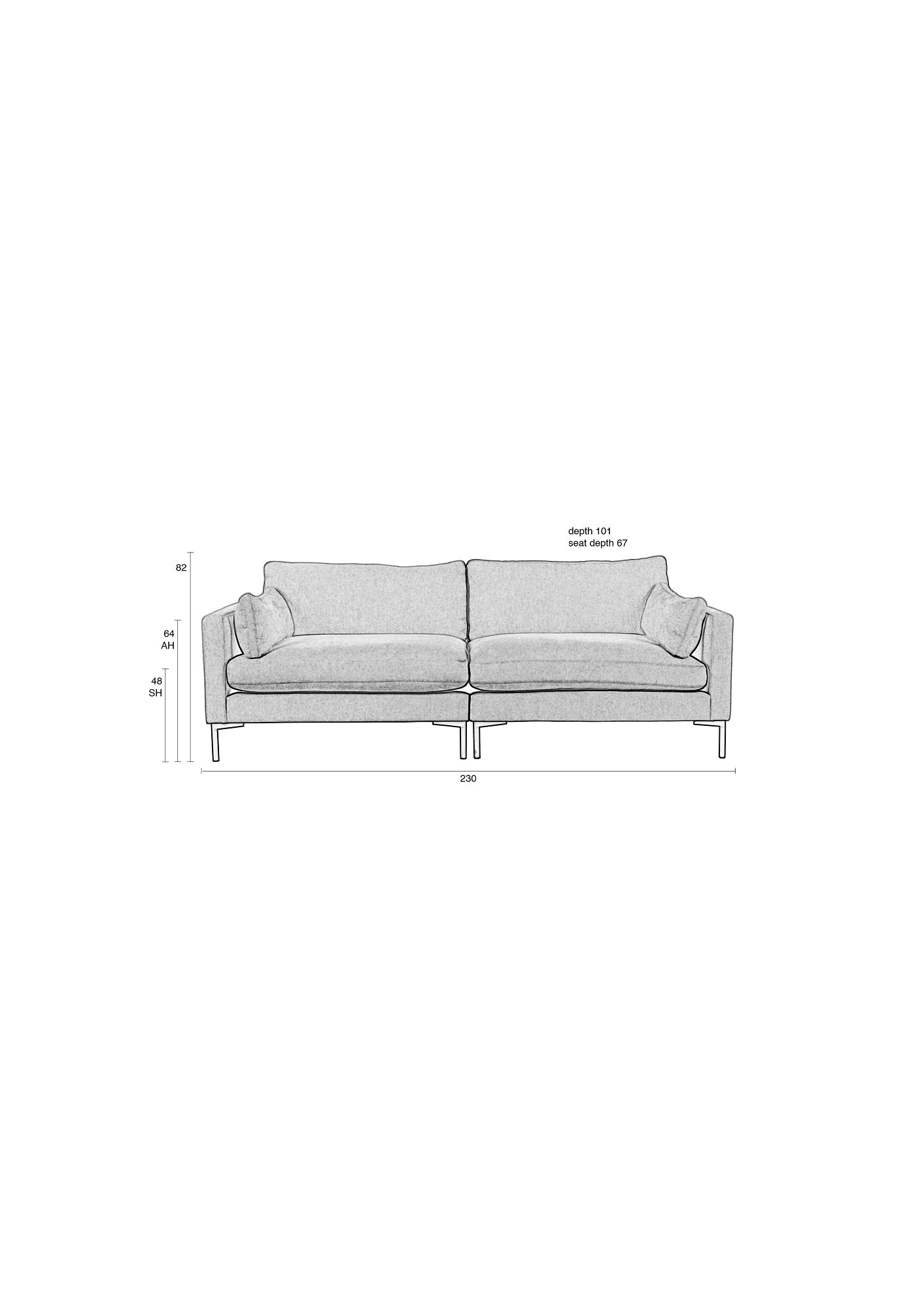 Summer 3-seater Sofa - Anthracite